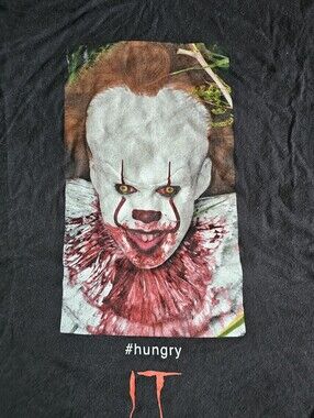 IT Pennywise Hungry Shirt Black XXL Welcome To Derry HBO Clown Movie Halloween